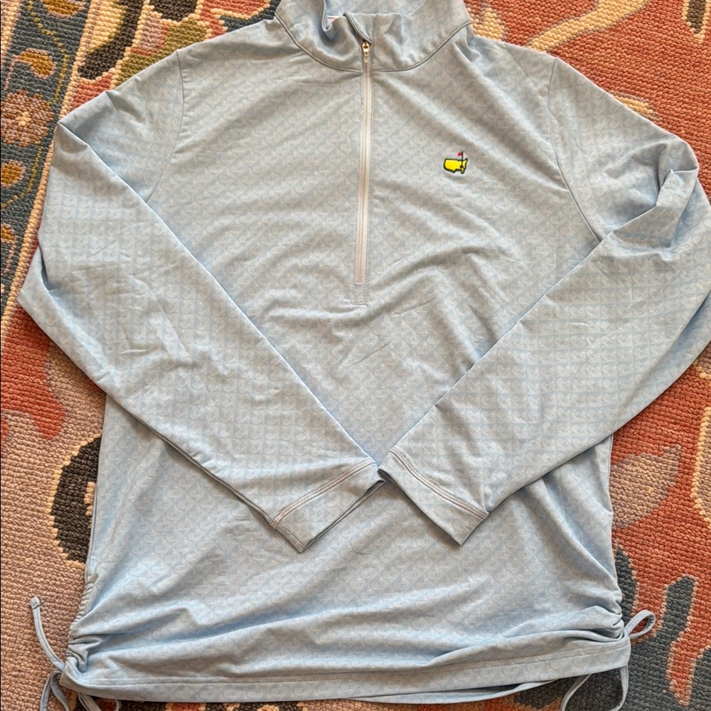 Masters Light Blue 1/4 Zip Women’s Pullover with Yellow Logo